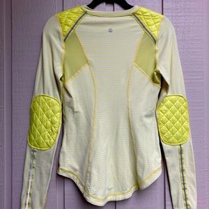 Lululemon Run ice queen size 4 yellow long sleeve